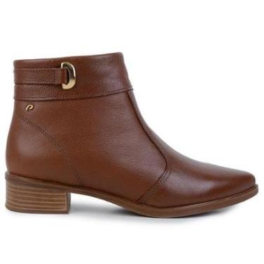 Imagem de Bota Feminina Pegada Couro Marrom Terracota - 282503-02-Feminino