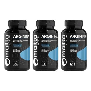 Imagem de Kit 3x Arginina 3x120 cápsulas Maltta-Unissex