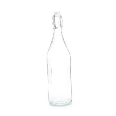 Imagem de Garrafa de Vidro Le Prisma com Tampa Transparente 1L