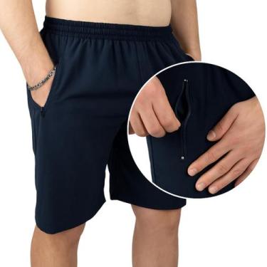 Imagem de Bermuda Masculina Bolso de Zíper Tactel Com Elastano - Repelique, Azul