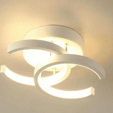 Imagem de Luminaria Plafon Teto Pendente Quadrado Luz Led Sobrepor 22w Quarto Sa