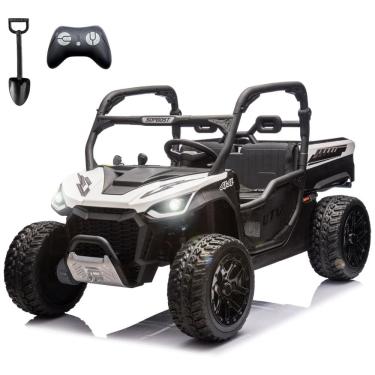 Imagem de Carro Elétrico Infantil, Jeep Basculante com Controle Remoto, 2 Lugares, Música, Pneus EVA e 2 Velocidades, 24V, Karbost