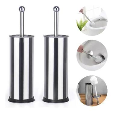 Imagem de Kit 2 Escova Sanitária Banheiro Vassoura Vaso Limpar Privada - Congrat