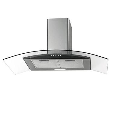 Imagem de Coifa de Parede Fischer Talent Fit 90cm Inox e Vidro com Exaustor Depurador LED Inox 110V