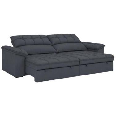 Imagem de Sofá Retrátil e Reclinável 3 Lugares 2m Monique - Luizzi, Cinza