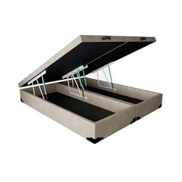 Imagem de Cama Box Casal King Size Baú 193cm X 203cm Bipartida