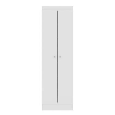 Imagem de Armário Multiuso California 2 Portas 5 Prateleiras em MDF 55CM Branco para Organização...