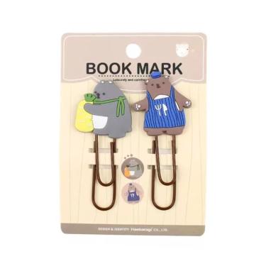 Imagem de Clips Urso Pacote com 2 Unidades Uniso Design Exclusivo em Formato de Urso Material Resistente Cinza