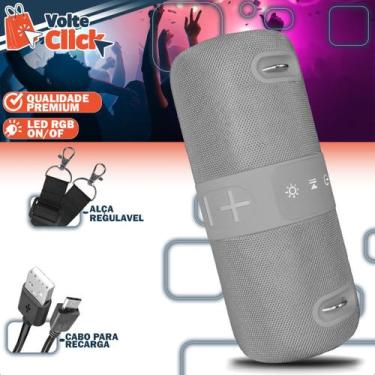 Imagem de Caixa De Som Bluetooth Portátil 15W Potente RGB Com Alça Recarregável 