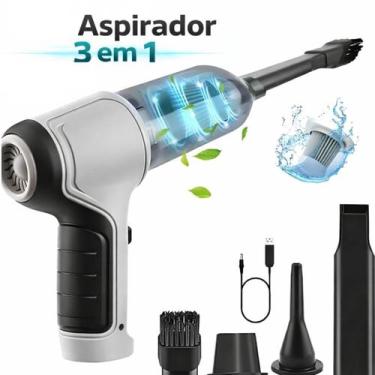 Imagem de Aspirador Mini Sem Fio Compacto para Uso Automotivo - Aspirador de Pó
