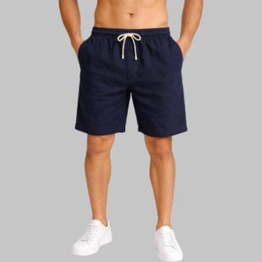 Imagem de Short de Linho Masculino Confortável Estilo Casual Premium-Masculino