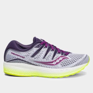 Imagem de Tênis Saucony Triumph Iso 5 Feminino, Branco, Roxo, 34