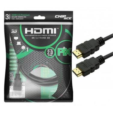 Imagem de Cabo HDMI - 3 mts 2.0 4K - PIX