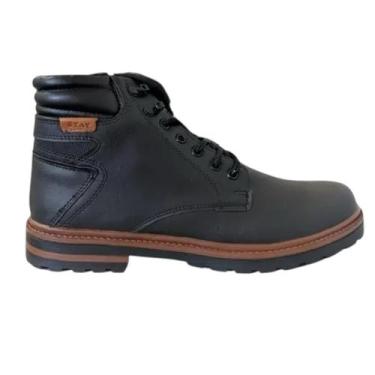 Imagem de Coturno stay masculino casual 4811 preto, Preto, Caramelo, 40