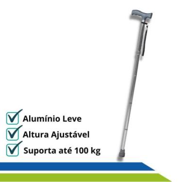 Imagem de Bengala Dobrável Alumínio com Regulagem de Altura até 100 KG Hidroligh