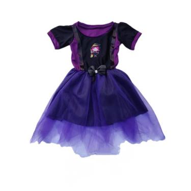 Imagem de Vestido Fantasia Infantil Menina Tema Halloween Bruxinha - Belos e Bel