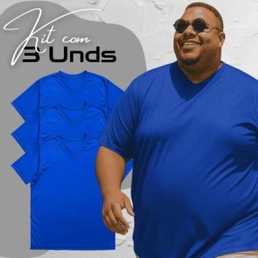 Imagem de Kit 3 Camisetas Esportivas Masculinas Dry Fit Gola V Academia Esportes