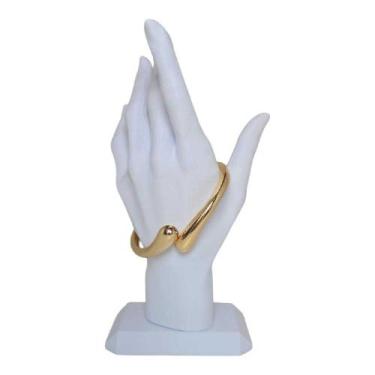 Imagem de BRACELETE RIGIDO GOTAS METAL DOURADO Dourado - SEM MARCA, Dourado