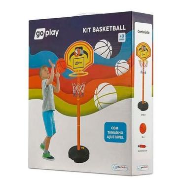 Imagem de Kit Completo de Basquete com Tamanho Ajustável Go Play BR951 - Multiki