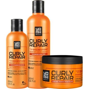 Imagem de Yamá Curly Repair - Kit Cabelos Cacheados Trio (3 Produtos)