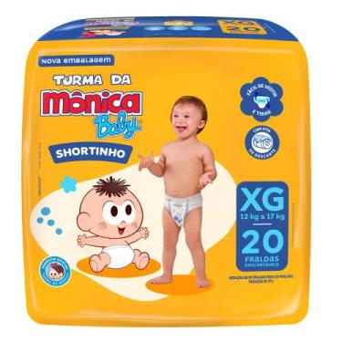 Imagem de Fralda Turma da Mônica Baby Shortinho Tamanho XG com 20 Unidades Desca