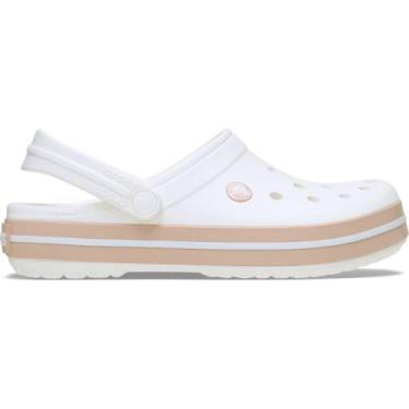 Imagem de Sandália Crocs Crocband Clog WHITE/PINK CARAMEL, 41, White, Pink caram