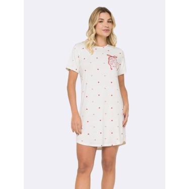 Imagem de Camisola Manga Curta Sweet Heritage - Veggi, Marfim, P, Feminino