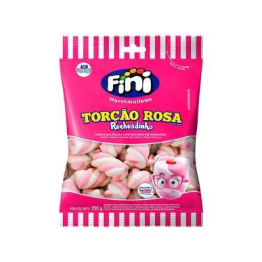 Imagem de Marshmallow Recheado Fini Torção Rosa e Branco - Recheio de Morango 25