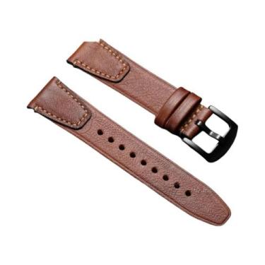 Imagem de Pulseira De Relógio Unissex De Couro Vintage 18mm 20mm 22mm Com Libera