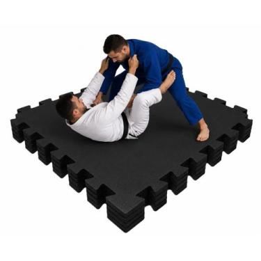 Imagem de Tatame Tapete EVA 1x1 Metro 20mm 100x100x2cm Preto Linha PREMIUM