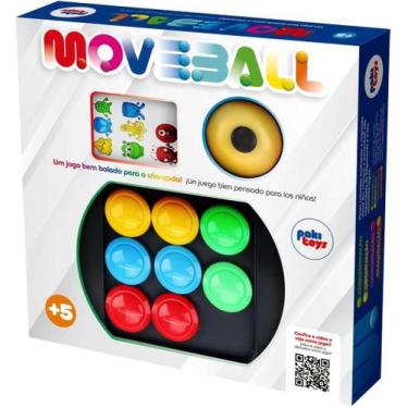 Imagem de Jogo De Botões Brinquedo Educativo Move Ball Cartas Infantil - Pakitoy