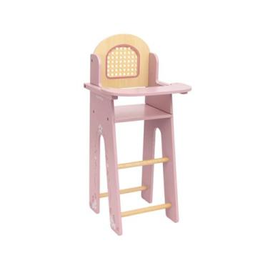 Imagem de Brinquedo De Madeira Cadeira De Papá Para Boneca Rosa - Bup Baby
