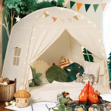 Imagem de Tenda Teepee Sumbababy Large para crianças com luzes estelares e bande
