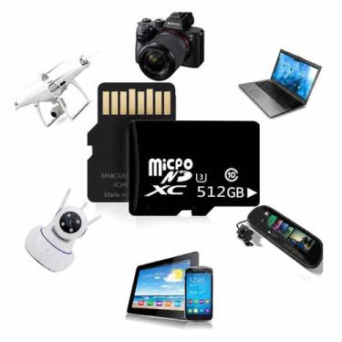 Imagem de Cartão De Memória MicroSD para Celular 128GB 256GB 512GB Cartão Compat