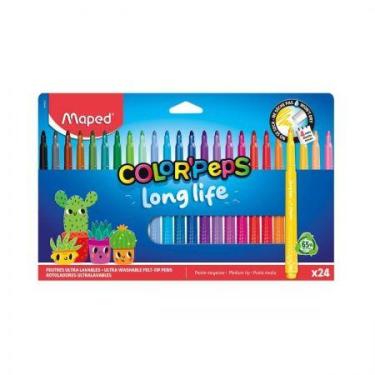 Imagem de Caneta hidrográfica Color'Peps New Long Life com 24 cores 844002 - Map