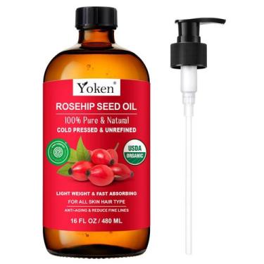 Imagem de Óleo de Semente de Rosa Mosqueta Orgânico Yoken 480 ml Prensado a Frio