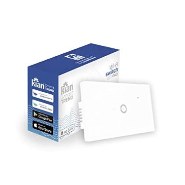 Imagem de Interruptor Touch Inteligente Kian 1 via Branco - Wi-Fi Switch Bivolt Compatível com Alexa e Google Assistente
