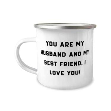 Imagem de Caneca de acampamento Joke Husband 355 ml, You are my husband and my best friend. I love you!, presentes mordaça para marido, presentes de Dia dos Namorados