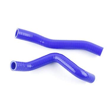 Imagem de LUXERAD Tubo de refrigeração de 3 camadas de 4,5 mm desempenho radiador de silicone para KAWASAKI KFX450R KFX 450 2008-2013 (azul)