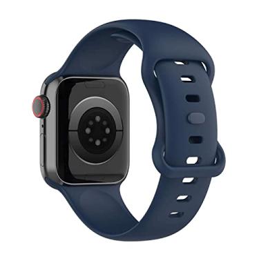 Imagem de Pulseira Sport Borboleta compatível com Apple Watch 45mm 44mm 42mm - Marca LTIMPORTS (Azul Marinho [Tam. G])