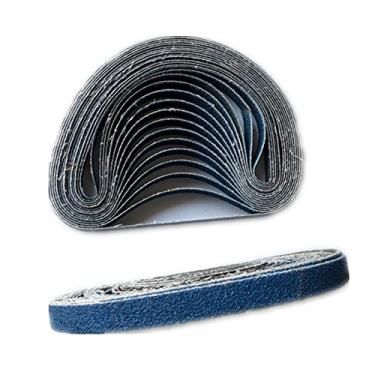 Imagem de 10pcs 330 * 10mm 457 * 13mm 520 * 20mm azul zircónio Corundum abrasive cintos de moagem cinder acessórios YYDFPIIA (Color : P80, Size : 330 * 10mm)