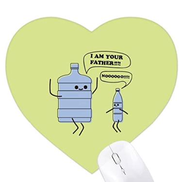 Imagem de Mousepad de borracha para bebida líquida com coração, tapete para jogos e escritório