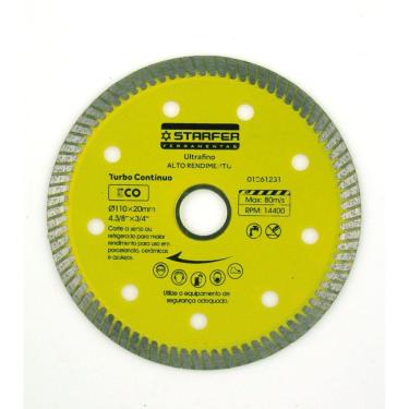 Imagem de Disco Diamantado Eco Porcelanato Starfer Embalagem Com 10