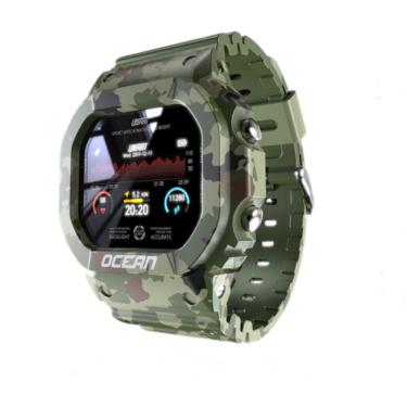 Imagem de Relógio Militar Smartwatch Ocean Com Notificações De Redes Sociais Frequencia Cardíaca e Esportes