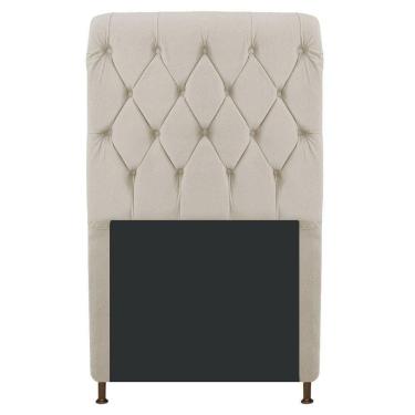 Imagem de Cabeceira Cristal 90 Cm Solteiro Com Capitonê Suede Bege