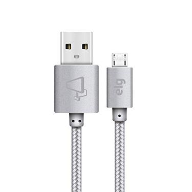 Imagem de Cabo Micro Usb Em Tecido Trançado de Nylon Reforçado para Recarga/Sincronização 1m Prata - M510BS ELG