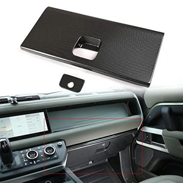 Imagem de FINMOKAL Para 2020-22 Land Rover Defender 110 90 Abs Carbono Co-Piloto Porta-Luvas Tampa Do Painel Preto, Impresso Em Fibra De Carbono