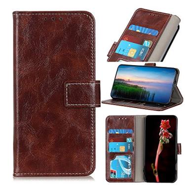 Imagem de YUNCHAO Caixa de telefone Para OnePlus Nord Retro Crazy Texture Horizontal Flip Capas De Couro Com Holder & Card Slots & Frame & Carteira capa para celular