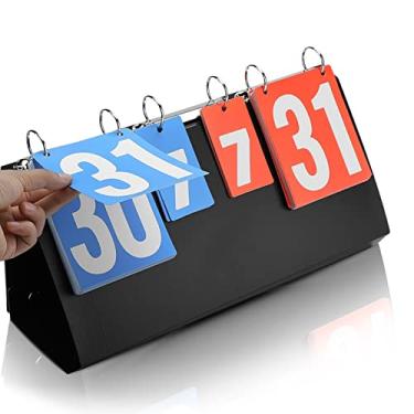 Imagem de EBTOOLS Placar esportivo, Mesa Top Esporte Placar Flipper Placar Portátil Placador de Mesa para Tênis de Mesa Basquete Badminton