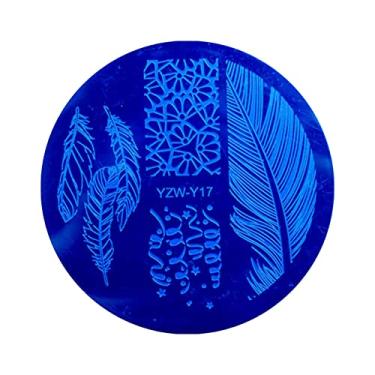 Imagem de Modelo De Unha Redonda Carimbo De Unha Renda Flower Feather Snowflake Boneco De Neve Modelo De Impressão De Pregos Ferramenta De Arte Da Unha Para Manicure Salon Home Natal